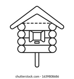 Birdhouse vector icon.Outline vector icon isolated on white background birdhouse.