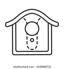 Birdhouse vector icon.Outline vector icon isolated on white background birdhouse.