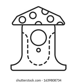 Birdhouse vector icon.Outline vector icon isolated on white background birdhouse.