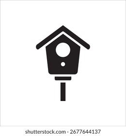 Icono de casas de aves. Trazo editable. Ilustración vectorial para Elementos de Diseño, Presentación, Sitio web o App, Logotipo. Aislado sobre fondo blanco.