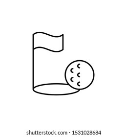 Birdie, golf, flag icon. Element of golf icon