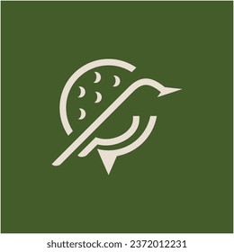 Birdie and golf logo design