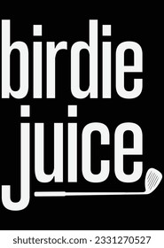 
Birdie Juice - Leather Flask Funny Golf eps cut file for cutting machine