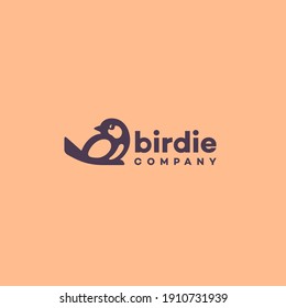 Birdie logo design template. Vector illustration.