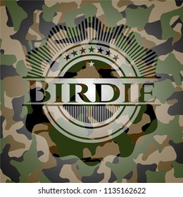 Birdie on camo texture