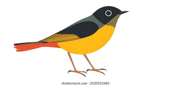 A bird,minimalistic flat vector illustration,plain white background