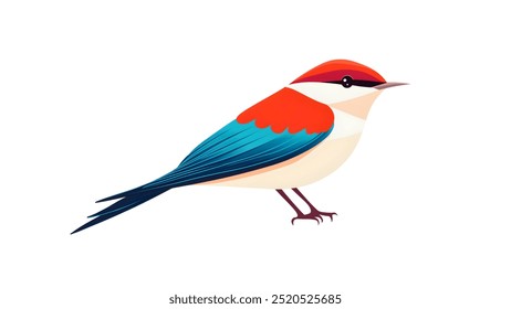 A bird,minimalistic flat vector illustration,plain white background