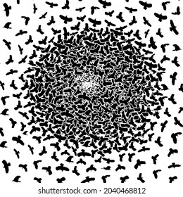 Birds abstract background. Vector illustration. 