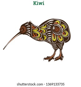 Birds and animals of Australia Kiwi 