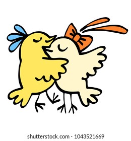 Birds. Animals. Characters. Vector graphic art for design.