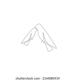  Ilustración vectorial de líneas de aves animales