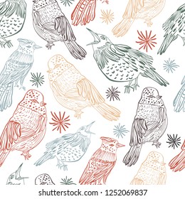 Birds background pattern colors, nature season