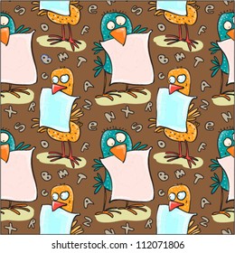 birds background with a sign/simpless pattern