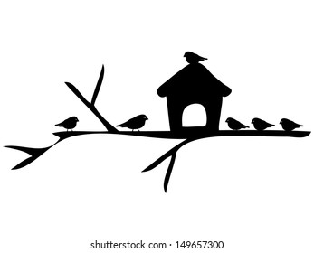Birds and birdhouses