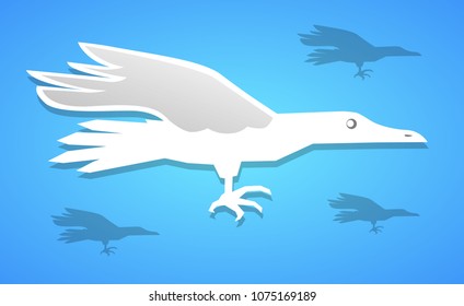 
birds in blue sky