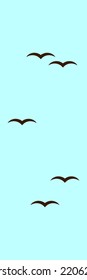 Birds in the blue sky