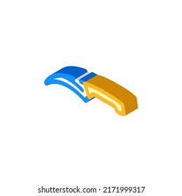 birds break vegetable knife isometric icon vector. birds break vegetable knife sign. isolated symbol illustration