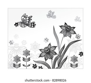 birds and butterflies in the garden