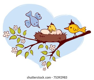 Birds and chicks
