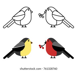Birds christmas set