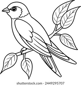 Birds coloring page for kids 