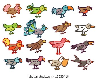 birds - colors