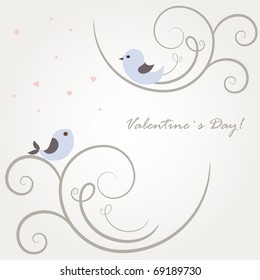 Birds couple in love