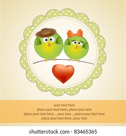 Birds couple in love