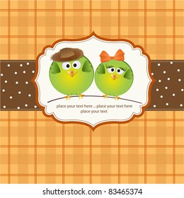 Birds couple in love