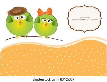 Birds couple in love