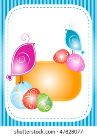 birds and decorated eggs