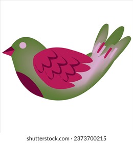 birds in different poses isolated on white background. cute bullfinches birds migration vector graphic. animation the bird is flying. bird logo icon design