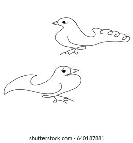 Birds drawn with a single line can be used for the logo