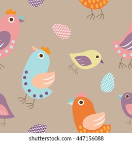 Birds Family Pattern Vector