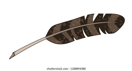 Bird's feather  Icon vector, Vector EPS 10 illustration style. Design element