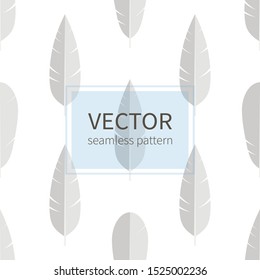 Bird's feathers are grey vector seamless background