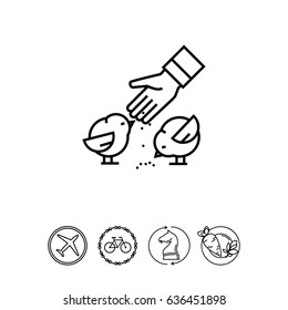 Birds feeding