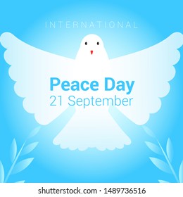 Birds flap their wings as a sign of peace