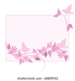 birds and  floral background