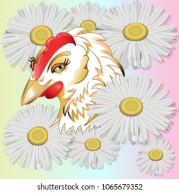 
birds in flowers