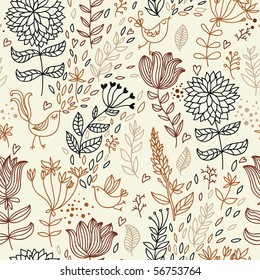 Birds in flowers