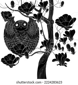 Birds and flowers hand drawn in vintage style . Ideal for those who want to feel more connected to nature. Coloring book antistress for children and adults.
