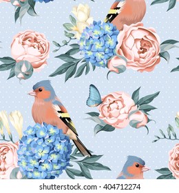 Aves y flores sin fisuras