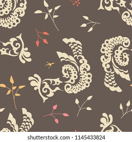 Birds and flowers seamless pattern vector. Colorful and ornate ethnic pattern. Boho background.