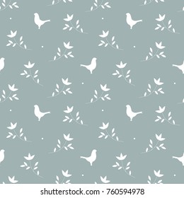 Birds and flowers. Vector illustration