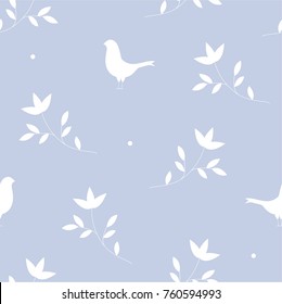 Birds and flowers. Vector illustration