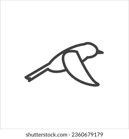 Birds fly icon line, vector illustration.
