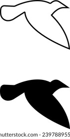 birds flying animal pigeons icon