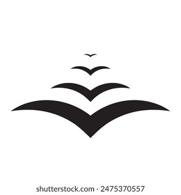 birds flying icon vector eps
