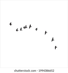 Birds flying into sky stock illustration - Shutterstock ID 1994386652